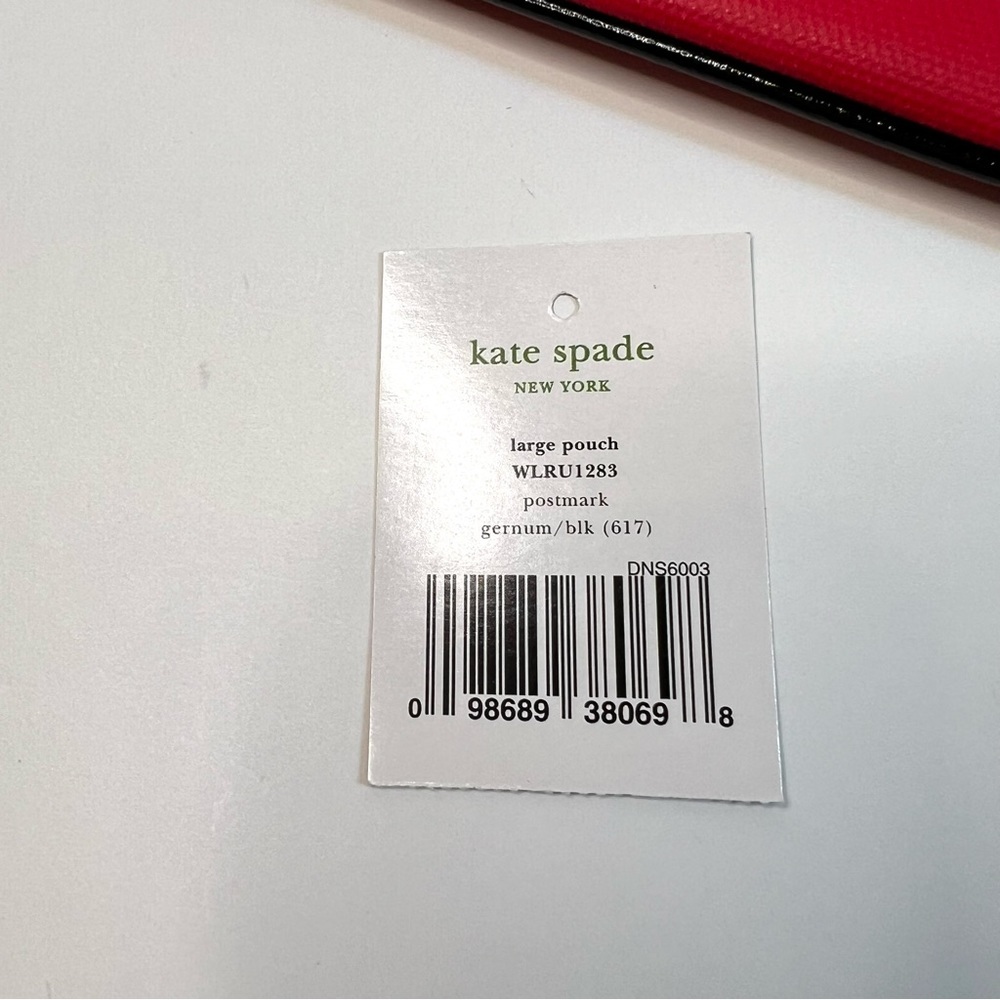 Rare Kate Spade Postmark Zipper Clutch Flat Pouch - Picture 6 of 14